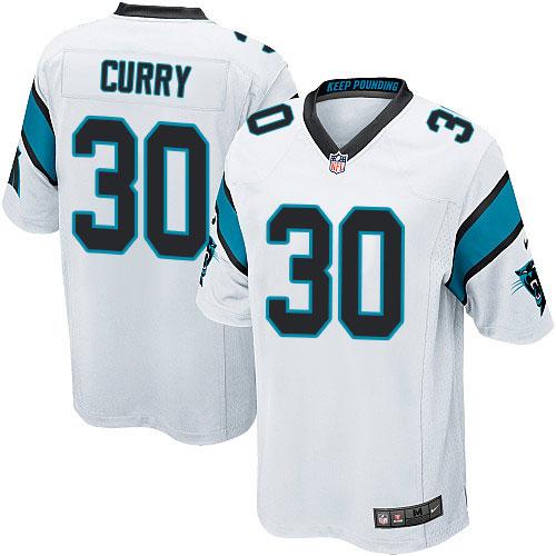 Nike Panthers #30 Stephen Curry White Youth Stitched NFL Elite Jersey